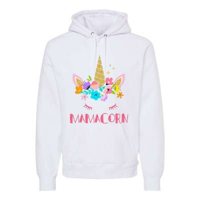 Funny Mamacorn Unicorn Costume Mom Mother's Day Premium Hoodie