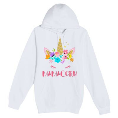 Funny Mamacorn Unicorn Costume Mom Mother's Day Premium Pullover Hoodie