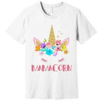 Funny Mamacorn Unicorn Costume Mom Mother's Day Premium T-Shirt