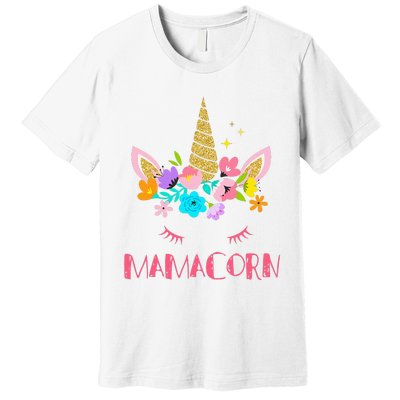 Funny Mamacorn Unicorn Costume Mom Mother's Day Premium T-Shirt