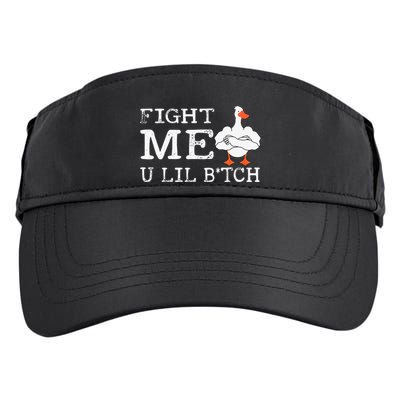 Fight Me U Lil Bitch Muscle Duck Adult Drive Performance Visor
