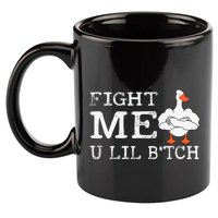 Fight Me U Lil Bitch Muscle Duck 11oz C Handle Ceramic Mug