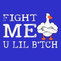 Fight Me U Lil Bitch Muscle Duck Zip Tote Bag