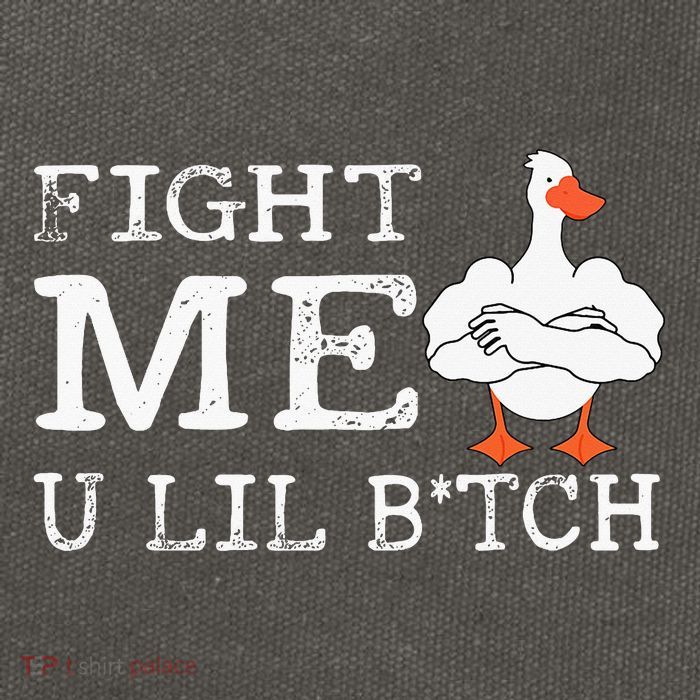 Fight Me U Lil Bitch Muscle Duck Cotton Canvas Backpack