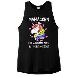 Funny Mamacorn Unicorn Costume Mom MotherS Day Ladies PosiCharge Tri-Blend Wicking Tank