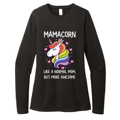 Funny Mamacorn Unicorn Costume Mom MotherS Day Womens CVC Long Sleeve Shirt