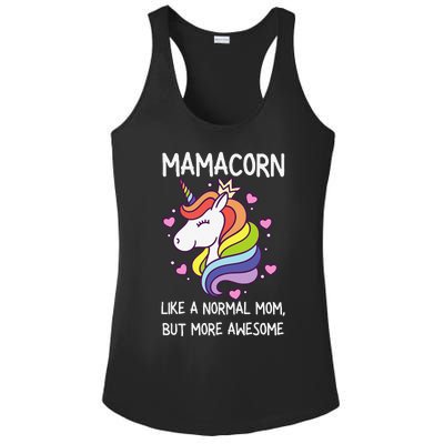 Funny Mamacorn Unicorn Costume Mom MotherS Day Ladies PosiCharge Competitor Racerback Tank