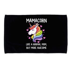 Funny Mamacorn Unicorn Costume Mom MotherS Day Microfiber Hand Towel