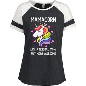 Funny Mamacorn Unicorn Costume Mom MotherS Day Enza Ladies Jersey Colorblock Tee