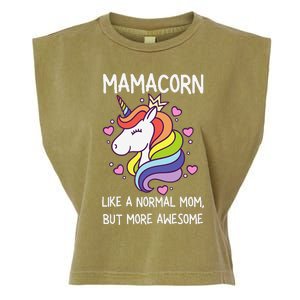 Funny Mamacorn Unicorn Costume Mom MotherS Day Garment-Dyed Women's Muscle Tee