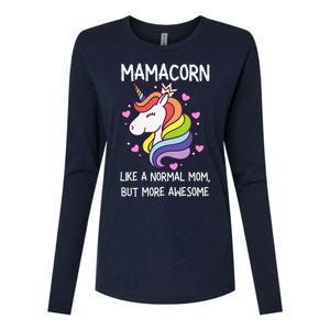 Funny Mamacorn Unicorn Costume Mom MotherS Day Womens Cotton Relaxed Long Sleeve T-Shirt