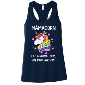 Funny Mamacorn Unicorn Costume Mom MotherS Day Women's Racerback Tank