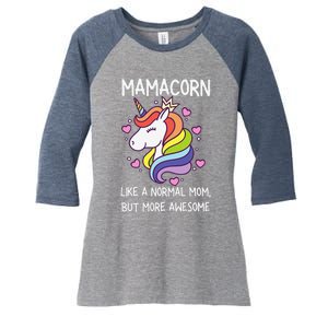 Funny Mamacorn Unicorn Costume Mom MotherS Day Women's Tri-Blend 3/4-Sleeve Raglan Shirt