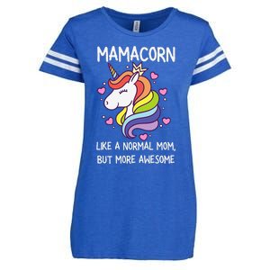 Funny Mamacorn Unicorn Costume Mom MotherS Day Enza Ladies Jersey Football T-Shirt