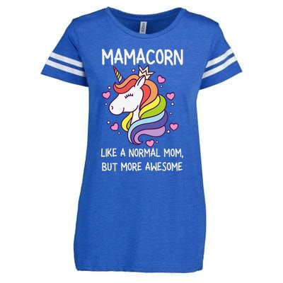 Funny Mamacorn Unicorn Costume Mom MotherS Day Enza Ladies Jersey Football T-Shirt