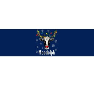 Funny Moodolph Ugly Christmas Cow Farmer Pun Bumper Sticker