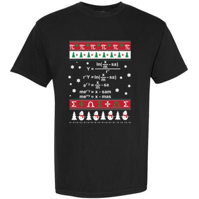 Funny Math Ugly Christmas Gift Merry Xmas In Math Equation Funny Gift Garment-Dyed Heavyweight T-Shirt