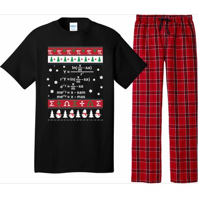 Funny Math Ugly Christmas Gift Merry Xmas In Math Equation Funny Gift Pajama Set