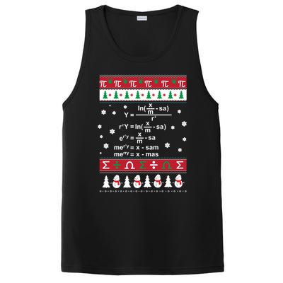 Funny Math Ugly Christmas Gift Merry Xmas In Math Equation Funny Gift PosiCharge Competitor Tank