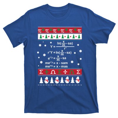 Funny Math Ugly Christmas Gift Merry Xmas In Math Equation Funny Gift T-Shirt