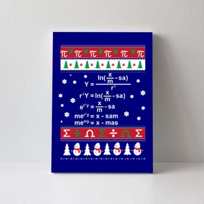 Funny Math Ugly Christmas Gift Merry Xmas In Math Equation Funny Gift Canvas