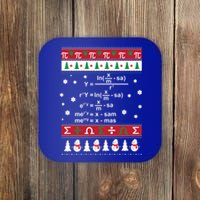 Funny Math Ugly Christmas Gift Merry Xmas In Math Equation Funny Gift Coaster