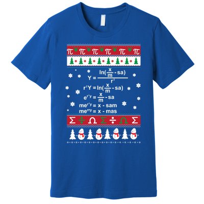 Funny Math Ugly Christmas Gift Merry Xmas In Math Equation Funny Gift Premium T-Shirt