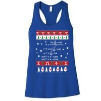 Funny Math Ugly Christmas Gift Merry Xmas In Math Equation Funny Gift Women's Racerback Tank