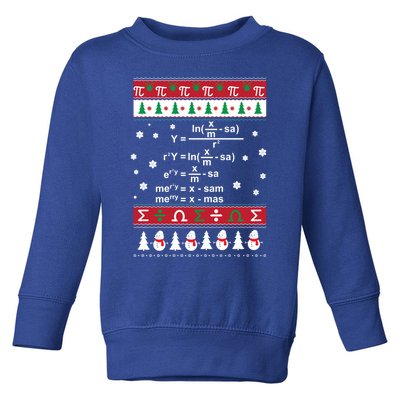 Funny Math Ugly Christmas Gift Merry Xmas In Math Equation Funny Gift Toddler Sweatshirt