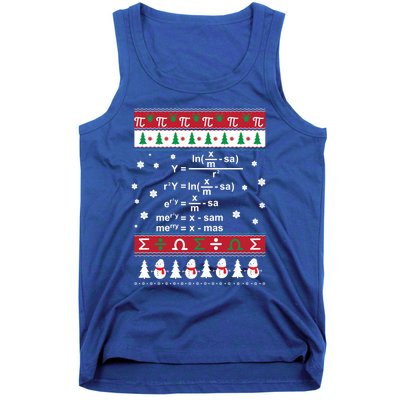 Funny Math Ugly Christmas Gift Merry Xmas In Math Equation Funny Gift Tank Top