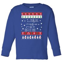 Funny Math Ugly Christmas Gift Merry Xmas In Math Equation Funny Gift Toddler Long Sleeve Shirt