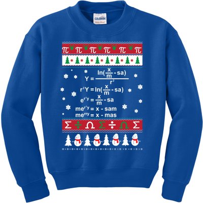 Funny Math Ugly Christmas Gift Merry Xmas In Math Equation Funny Gift Kids Sweatshirt