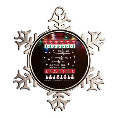 Funny Math Ugly Christmas Gift Merry Xmas In Math Equation Funny Gift Metallic Star Ornament