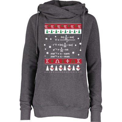 Funny Math Ugly Christmas Gift Merry Xmas In Math Equation Funny Gift Womens Funnel Neck Pullover Hood