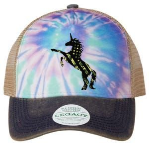 Funny Military Unicorn 4th Of July, Cute Camo Army Unicorn Legacy Tie Dye Trucker Hat