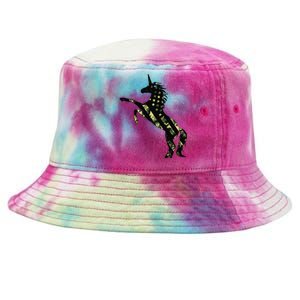 Funny Military Unicorn 4th Of July, Cute Camo Army Unicorn Tie-Dyed Bucket Hat