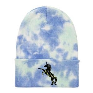 Funny Military Unicorn 4th Of July, Cute Camo Army Unicorn Tie Dye 12in Knit Beanie