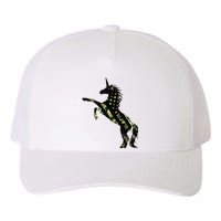 Funny Military Unicorn 4th Of July, Cute Camo Army Unicorn Yupoong Adult 5-Panel Trucker Hat