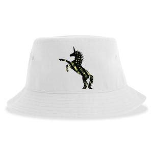 Funny Military Unicorn 4th Of July, Cute Camo Army Unicorn Sustainable Bucket Hat