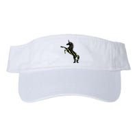 Funny Military Unicorn 4th Of July, Cute Camo Army Unicorn Valucap Bio-Washed Visor