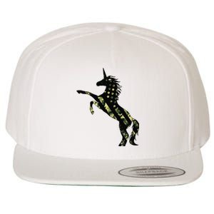 Funny Military Unicorn 4th Of July, Cute Camo Army Unicorn Wool Snapback Cap