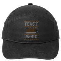 Feast Mode Ugly Sweater Thanksgiving Dinner 7-Panel Snapback Hat