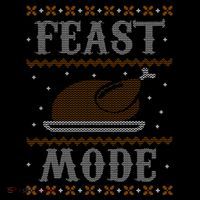 Feast Mode Ugly Sweater Thanksgiving Dinner Drawstring Bag