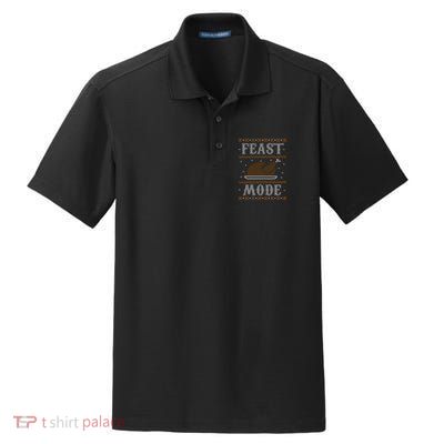 Feast Mode Ugly Sweater Thanksgiving Dinner Dry Zone Grid Polo