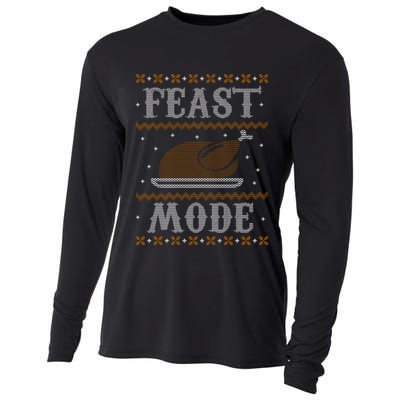 Feast Mode Ugly Sweater Thanksgiving Dinner Cooling Performance Long Sleeve Crew