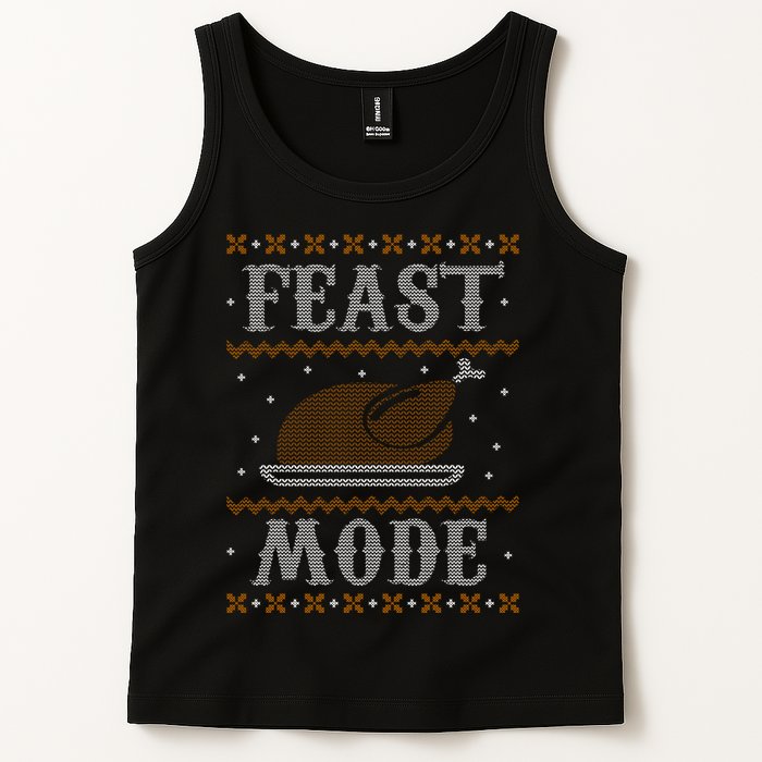 Feast Mode Ugly Sweater Thanksgiving Dinner Tank Top