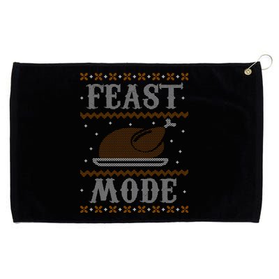 Feast Mode Ugly Sweater Thanksgiving Dinner Grommeted Golf Towel