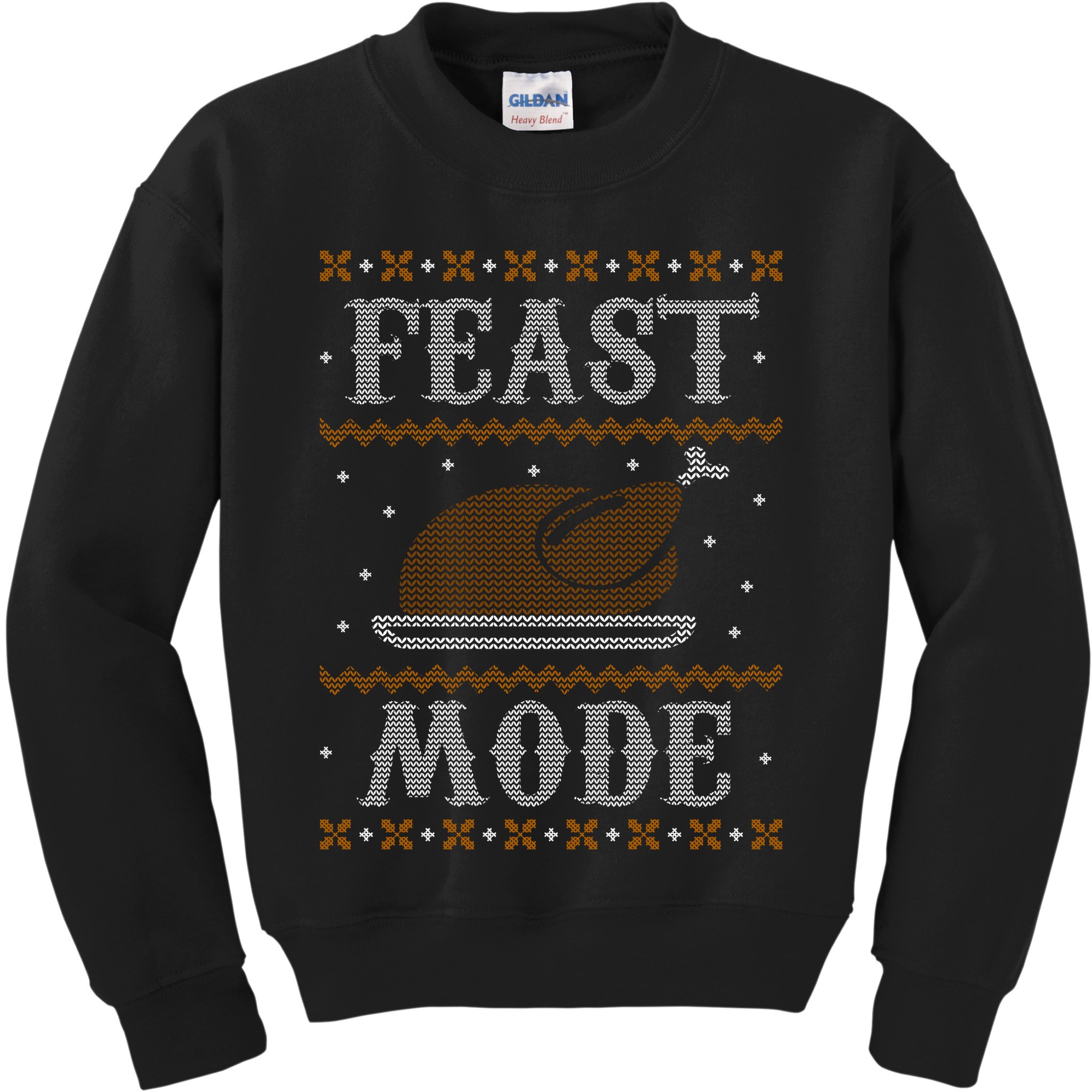 Feast Mode Ugly Sweater Thanksgiving Dinner Kids Sweatshirt