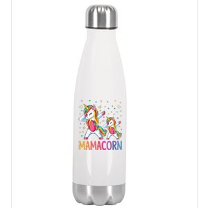 Funny Mamacorn Unicorn Costume Mom MotherS Day Stainless Steel Insulated Water Bottle