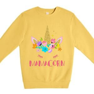 Funny Mamacorn Unicorn Costume Mom MotherS Day Premium Crewneck Sweatshirt